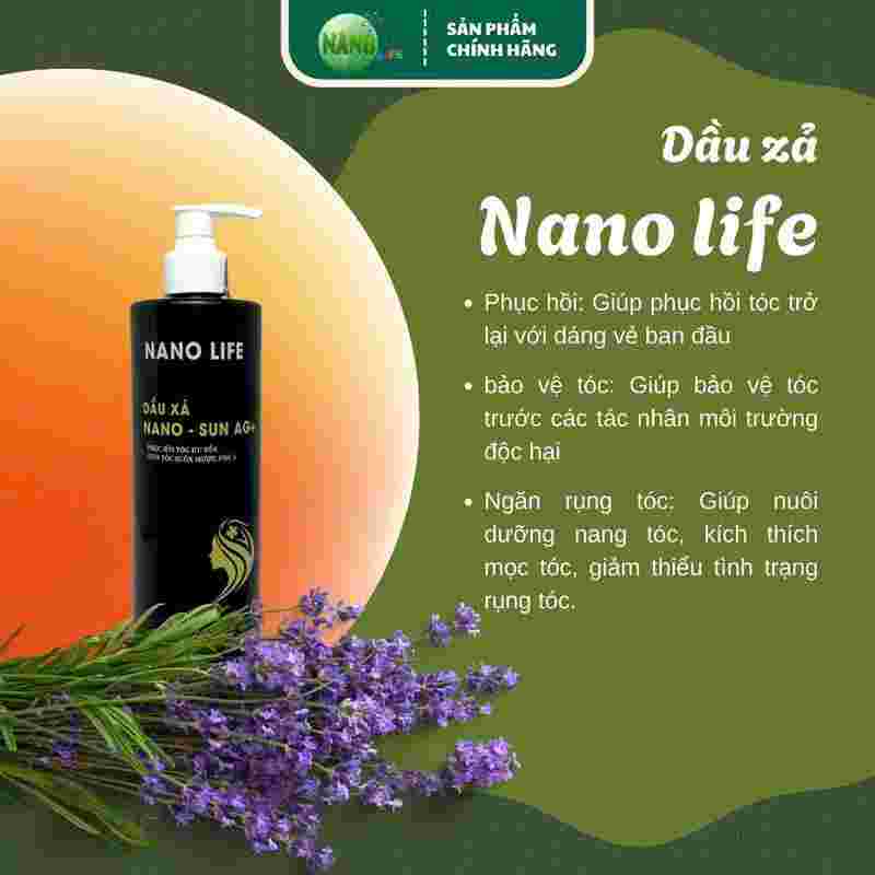 Dầu xả Nano Sun Ag+ 500ml